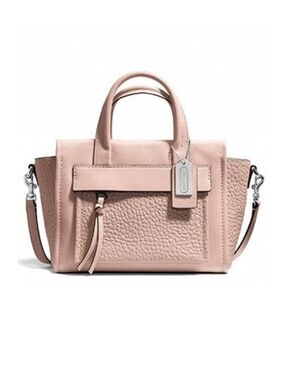 Coach Powder Pink Bleecker Mini Riley Carryall Top Handle Bag Leather 27923